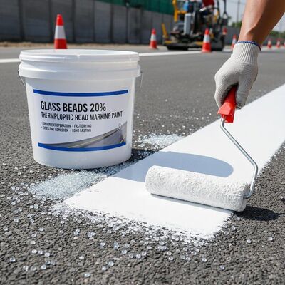 kopen Thermoplastische wegmarkeringsverf met 20% glaskralen voor sterke hechting en snel drogen online vervaardiging