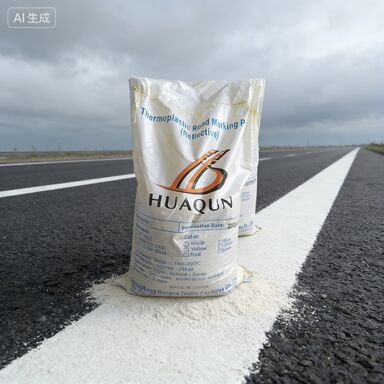 Snel droogende thermoplastische wegmarkeringsverf met zichtbare glazen kralen voor duurzame wegveiligheid